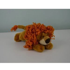 Aurora Lion Jazzy Plush Stuffed Animal Toy Curly Hair Mane Small 7" Long
